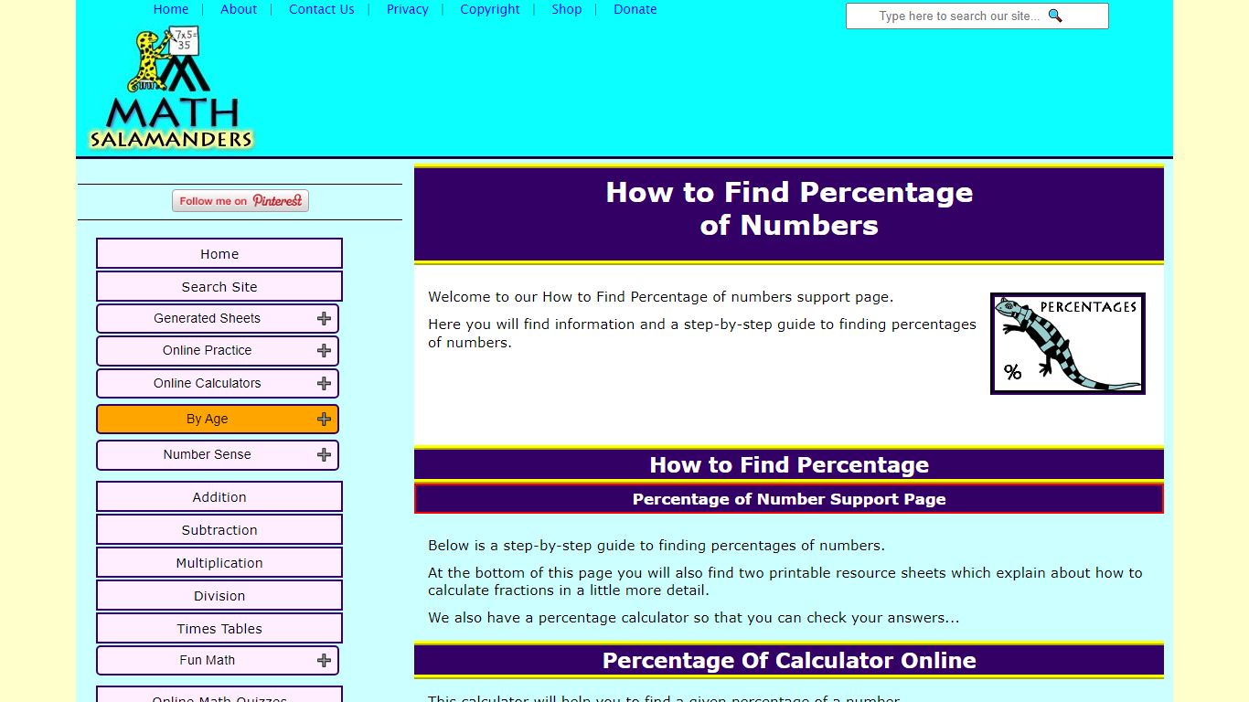 How to Find Percentage of Numbers - Math Salamanders